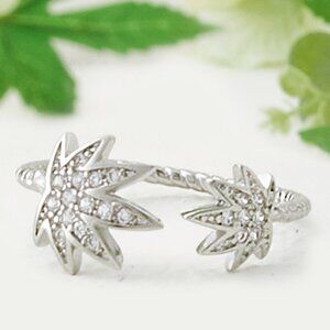 Hemp Ring, Size 6, Charmed Aroma Hemp Leaf Ring Collection